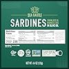 Sea Castle Skinless & Boneless Sardines in Pure Olive Oil 125g (Case of 12) | Rich in Omega 3, Easy Open BPA Free Tin, Kosher