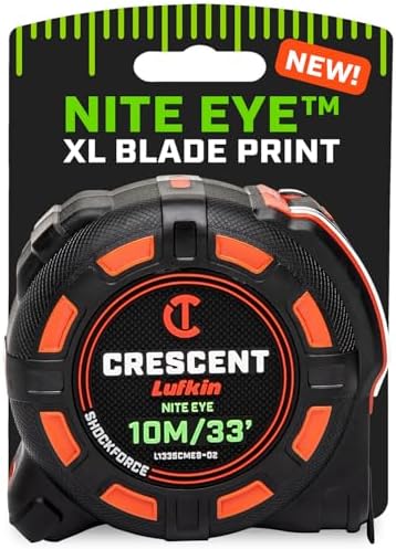 Crescent Lufkin 10 Meter / 35 Ft. SHOCKFORCE NITE EYE Tape Measur...