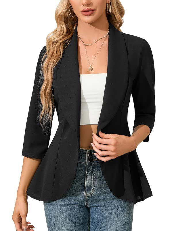Clearlove Business Jersey Blazer Damen Elegant Sportlich Taillierter Blazer...