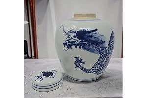 Festcool Retro Antique Like Style Chinese Blue and White Dragon Porcelain Ceramic Vase