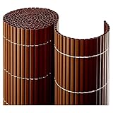 NOOR Balkonblende Premium 0,9 x 3m Braun I Hochwertiger, wasserdichter Sichtschutz aus Kunststoff I UV-beständige Sichtschutzmatte für Garten, Balkon & Terrasse I Made in Germany
