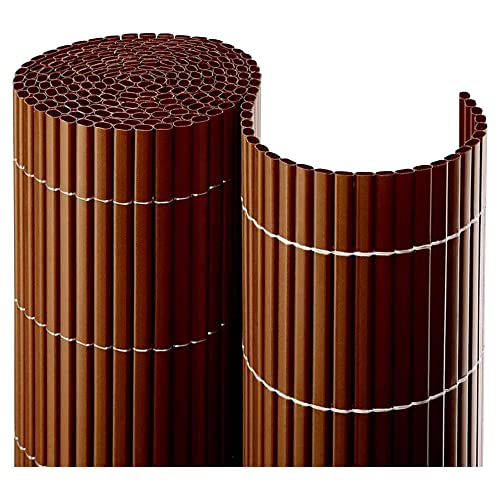 NOOR Balkonblende Premium 0,9 x 3m Braun I Hochwertiger, wasserdichter Sichtschutz aus Kunststoff I UV-beständige Sichtschutzmatte für Garten, Balkon & Terrasse I Made in Germany