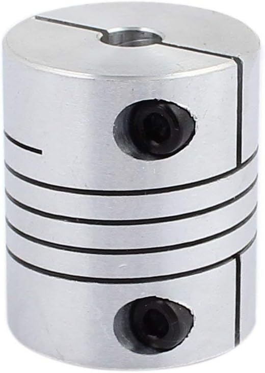 6mm/ 0.2 inch to 8mm/0.31 inch Shaft Coupling 30mm/1.18inch Length 25mm/0.98inch Diameter Stepper Motor Coupler Aluminum Alloy Joint Connector for 3D Printer CNC Machine DIY Encoder 2pcs