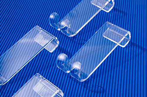 My Space Organizers Acrylic Shower Hooks (2 Pack) Razor Holder To Hang Towel Loofah Washcloth Hook, For Use On Bathroom Frameless Glass Shower Door #TOP6