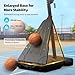 Yohood Basketball Hoop Outdoor Portable, 10ft Quickly Adjustable Basketball Goal System with 44 Inch PC Backboard & Wheels for Court/Backyard/Driveway