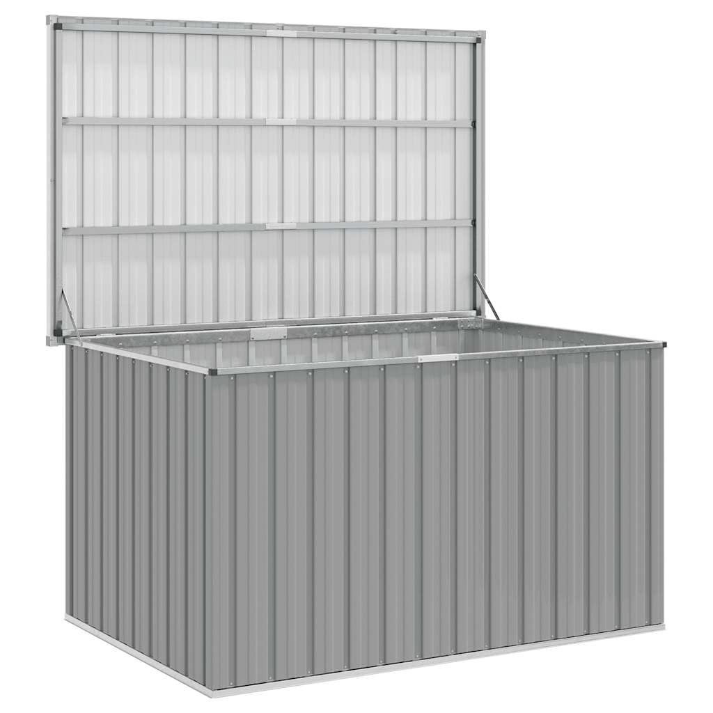 Scatole portaoggetti in acciaio zincato con molto spazio per 1,03 m³, ideale per cuscini, attrezzi, giardino e terrazza, resistente alle intemperie, coperchio pieghevole, robusta scatola