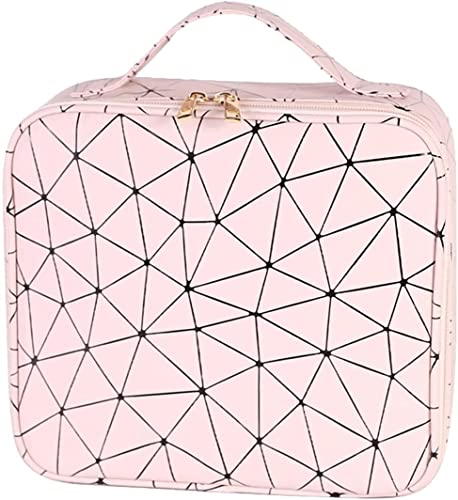 Seagull flight of fashion Cosmetic Bag, Makeup Organizer Bag for Home & Travel,Vanity Bag with Dividers for Brushes,Toiletries, Cosmetics 26 x 23 x 9 cm – Rose Gold PU