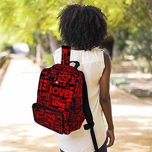 Sac de travail tendance avec inscription Love et compartiment ordinateur portable protégé - 6