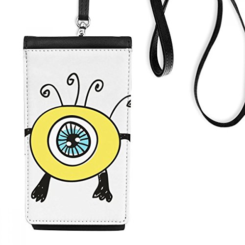 Bourse smartphone alien jaune en faux cuir, une idée cadeau univers originale