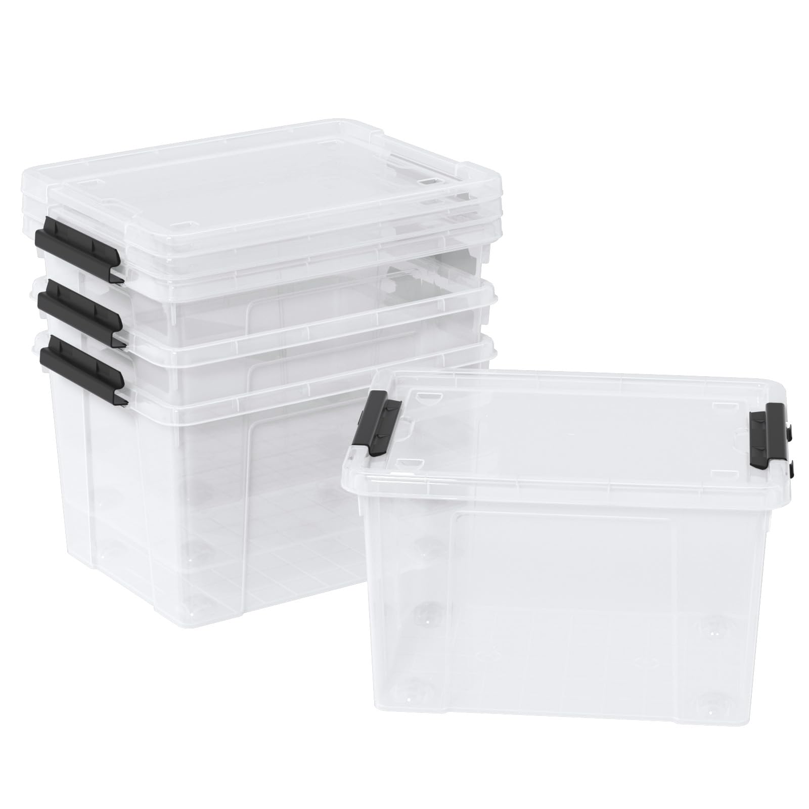 Amazon.com - Zopnny 24 Quart Clear Plastic Storage Bin with