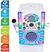 Singing Machine SML625BTWD Karaoke Machine, Portable Bluetooth CD+G Karaoke System, White
