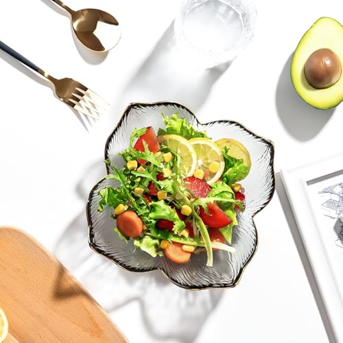 Cuenco de cristal para ensalada YARNOW multiusos ideal para servir postres y comidas 7