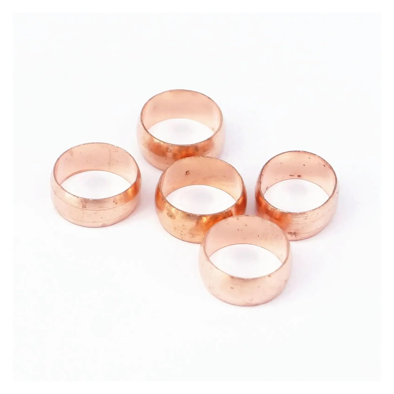 AARTERZZA 5pcs Fit 15mm O/D TubeCopper Compression Sleeves Compression Fitting Sleeve Ferrule Ring