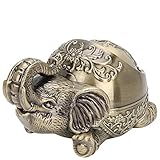 Praktisch --- Als 3D-Relief hat der Metallaschenbecher eine detaillierte Textur und ein gutes Gefühl für guten Glanz. Drei Rillen im Rauchabzug können für einfache Regale geeignet sein, die im praktischen Leben praktisch sind.