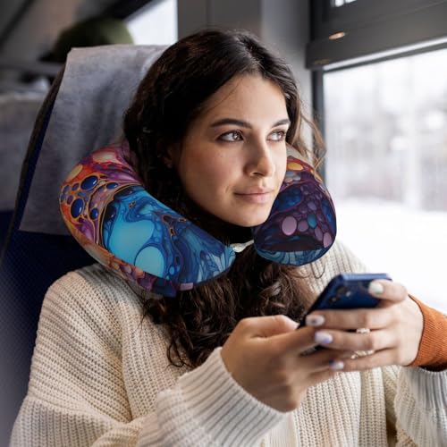 Almohada de viaje espuma memoria forma U multicolor miniatura 5