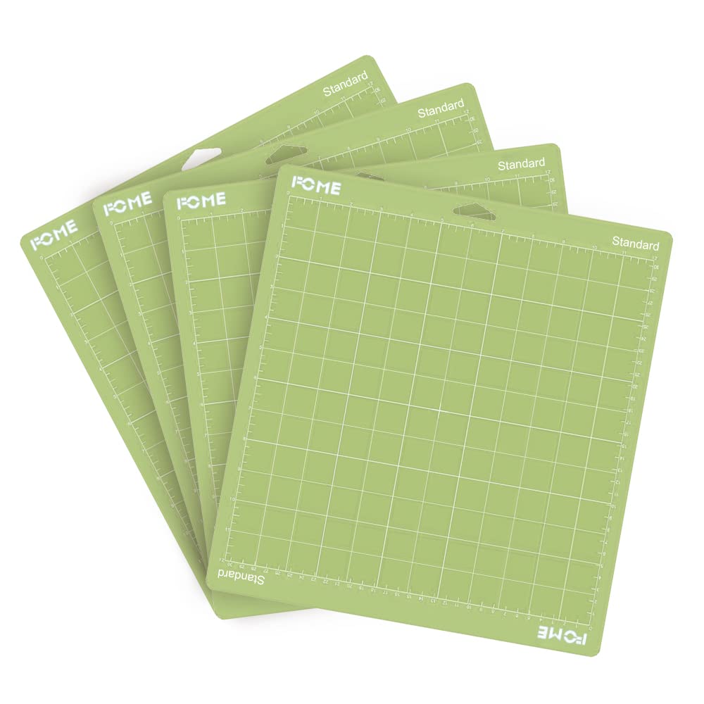 Cutting Mat for Cricut, JARAGAR 4PCS Standard Grip Cutting Mat 12x12 inch Standard Sticky Quilting Replacement Cut Mats for Cricut Maker 3/Maker/Explore 3/Air 2/Air/One, Green