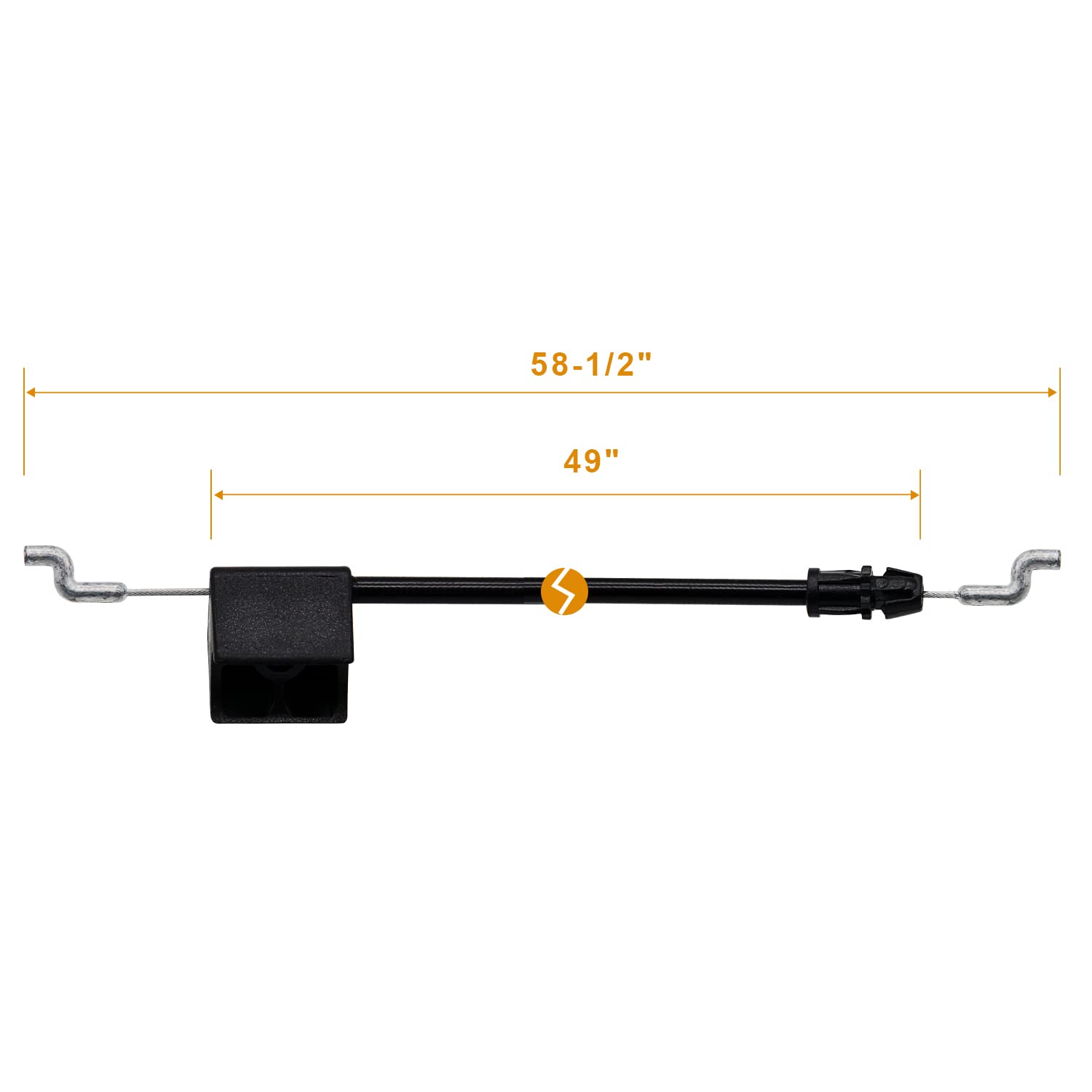 Câble De Frein 104-8677 Pour Tondeuse Toro Recycler - Câble Arrêt Moteur De Remplacement 148,5 Cm