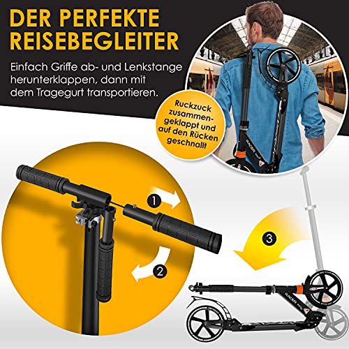 KESSER® Pro-S Cityroller step, 205 mm wielen, PU Big Wheel - step met dubbele vering, inklapbaar en in hoogte… - Afbeelding 7