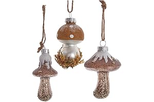 Enchanting Rustic Mushroom Ornaments: A Festive Holiday Adornment