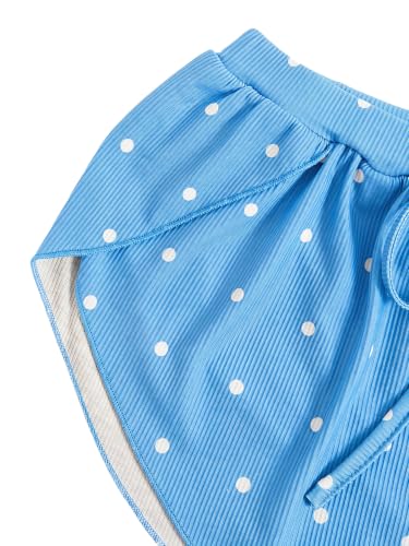 Image of MakeMeChic Women's Pajama Bottoms Floral Print Tie Front Micro Short Side Slit Summer Lounge Shorts