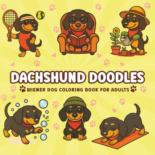 Dachshund Doodles: Wiener Dog Coloring Book For Adults image 2