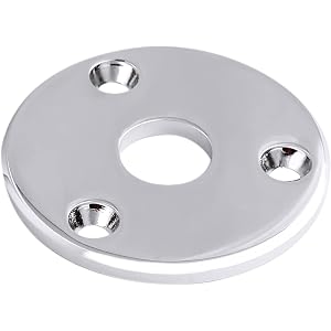 Bogart Guitar Jack Socket Plate Round Metal Output Jack Plate Cover for Guitar Bass Ukulele Banjo Mandolin with Mounting Screws Chrome. HJ 008-CR