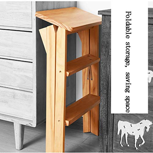 Taburete escalonado silla de escalera plegable multifuncional madera 6