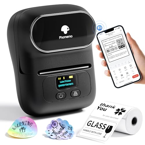 Phomemo M110 Label Makers - Barcode Label Printer Bluetooth Label Maker Portable Thermal Printer for...