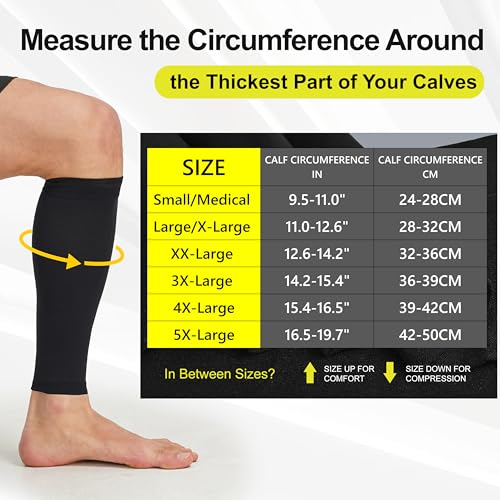 Image of MGANG 20-30mmHg Compression Calf Sleeves Reduces Leg Swelling & Fatigue