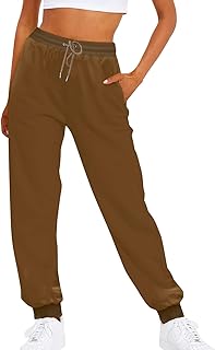 2025 - Pantalones de chándal de forro polar sueltos casuales con cordón de color sólido para mujer