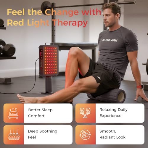 Image of BestQool Red Light Therapy, 6 Wavelengths Infrared Light Therapy with Stand, Elite Grade 60 LED Dual Chip Red Light Therapy for Face, Body, Infrared and Red Light Therapy Panel, Red Light Lamp, 140W