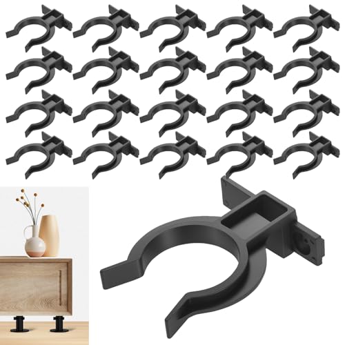 20 Pcs Clips de Fixation plinthe Cuisine, Attache plinthe Cuisine, Support de Fixation, Installation sécurisée des plinthes (32-36 mm), vis incluses.