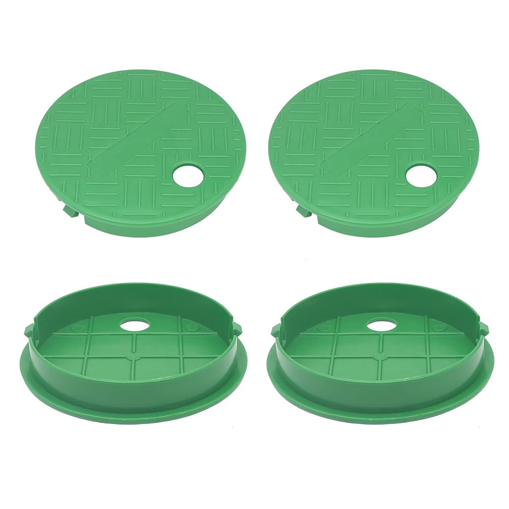 Sprinkler Valve Box Cover Lid for Automatic Irrigation Water System Lawn, Yard, Outside ID 5.5" OD 6"-4 Pack