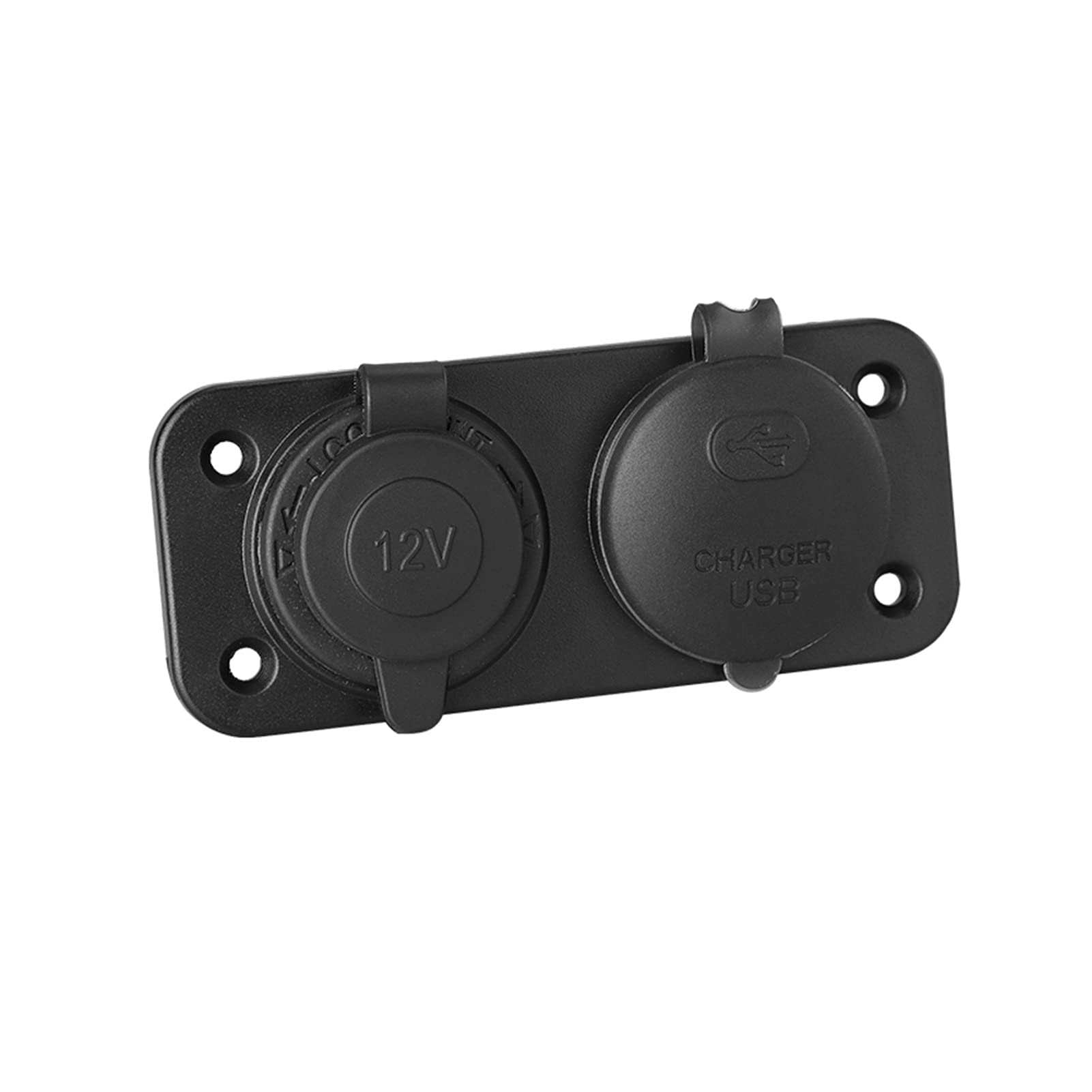 Gniazdo samochodowe USB 12 V typu C, montaż na panelu, 2-portowe, gniazdo zapalniczki samochodowej 3.0 Super QC, szybkie(Dual Qc3.0 Port)