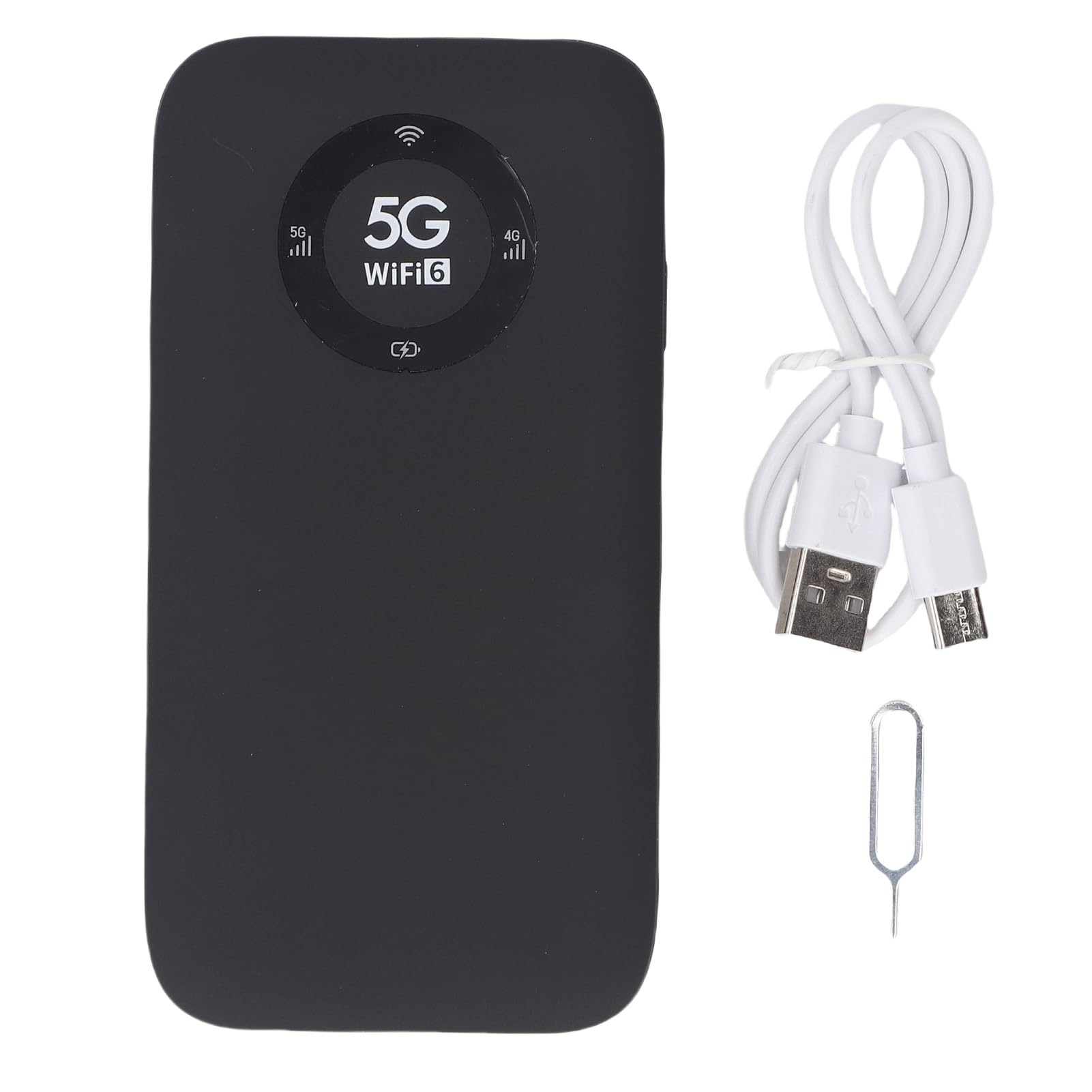 Fabater Hotspot Mobile 5G WiFi 6 Potente Router Wireless per Viaggi Supporta 16 Dispositivi Batteria da 7100 MAh (BLACK)