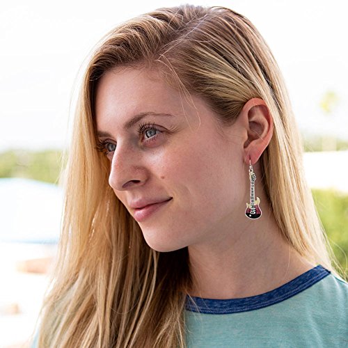 Pammyj Purple Guitar Dangle Earrings #TOP1