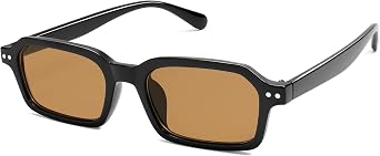 Trendy Rectangle Sunglasses for Women Men Retro 90s Narrow Sunnies AR82268