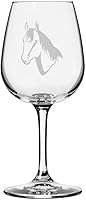 Vista 58 de Abaco Barb Body Horse - Copa de vino grabada multiusos (12.75 onzas)