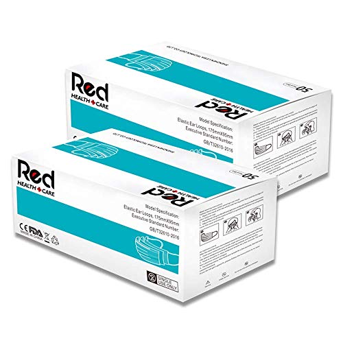 Kit 100x Máscara Cirúrgia Tripla Com Elástico e Clip Nasal, Uso Hospitalar Certificada