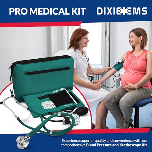 Image of Dixie EMS Blood Pressure and Sprague Stethoscope Kit - Teal