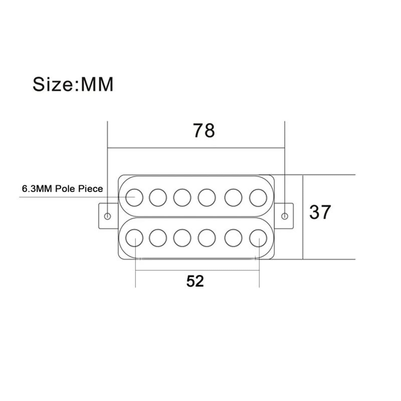 Przetwornik Do Gitary Elektryczna Gitara Humbucker Big Pole Piece Dual Coill Guitar Pickup Z 4-żyłowym Kablem/rozdzielaczem Cewki(Set C)