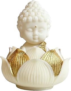 釈迦 お釈迦様 如来像 厄除け 座像 風水 仏像 ミニ お守り 開運 祈る ココヤシの果実 仏壇 玄関 置物 ボックス付(金色の輪郭・蓮台座付)