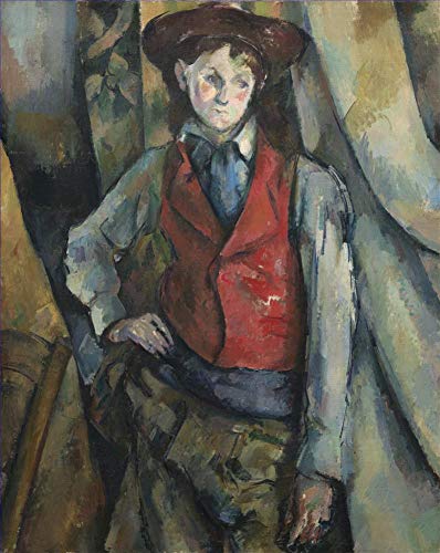 Peinture à l'huile de profs d'université du Garçon au gilet rouge de Cézanne