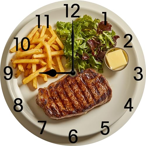 Reloj de pared redondo de madera silencioso 10 pulgadas miniatura 1