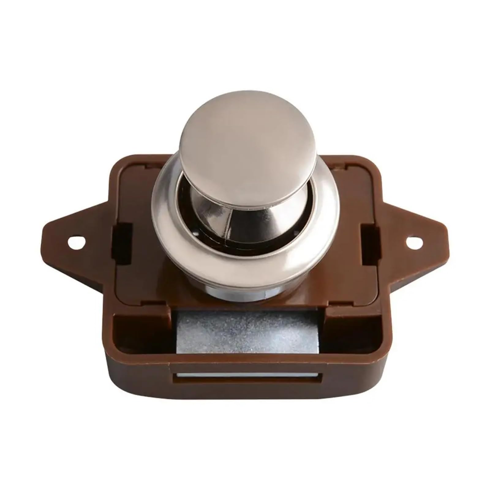 Zklgs P005bn Caravan Door Lock, Keyless Rv Push Cabinet Lock Push Button Latches Cabinet Door Catches Locks Drawer Keyless Zinc Alloy Button For Rvs Camper Van(P005bn)