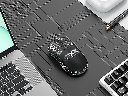 Image of Mouse Anti Slip Grip Tape, Pre-Cut Universal Griptape for Superlight Wireless Gaming Mouse Skins, Sweat Resistant, Elastics Refined Side Grips, Easy to Apply, Ultra-thin 0.5mm (0.02in) - Black