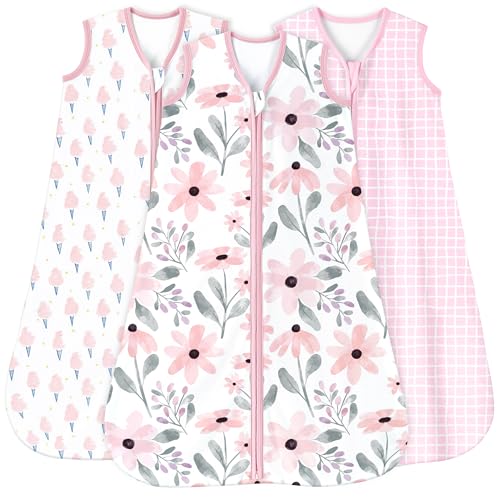 Yoofoss Baby Sleep Sack 6-12 Months 0.5 Tog Wearable Blanket for Baby, 3 Pack 100% Organic Cotton Infant Toddler Sleeping Sack 2-Way Zipper...