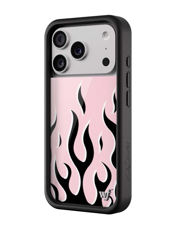 Image of Wildflower Cases - iPhone 17 Pro Compatible - Flames | Pink & Black