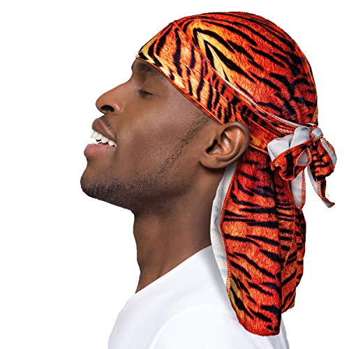 Velvet Durags for Men/Women 360 Waves Designer Do Rag Headwraps- Multiple Colors