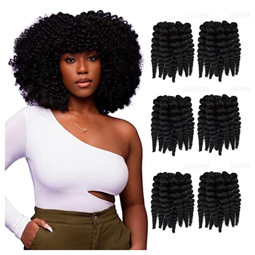 Darling Flexi Rod Curls 6X Crochet Hair Extensions, (3 packs of 2x per pack), Natural & Soft Texture, Fluffy Wand Curl, 14 Inch, 1B